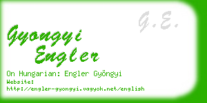 gyongyi engler business card